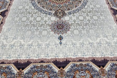 فرش ماشینی کادو کرم برند مسجدی